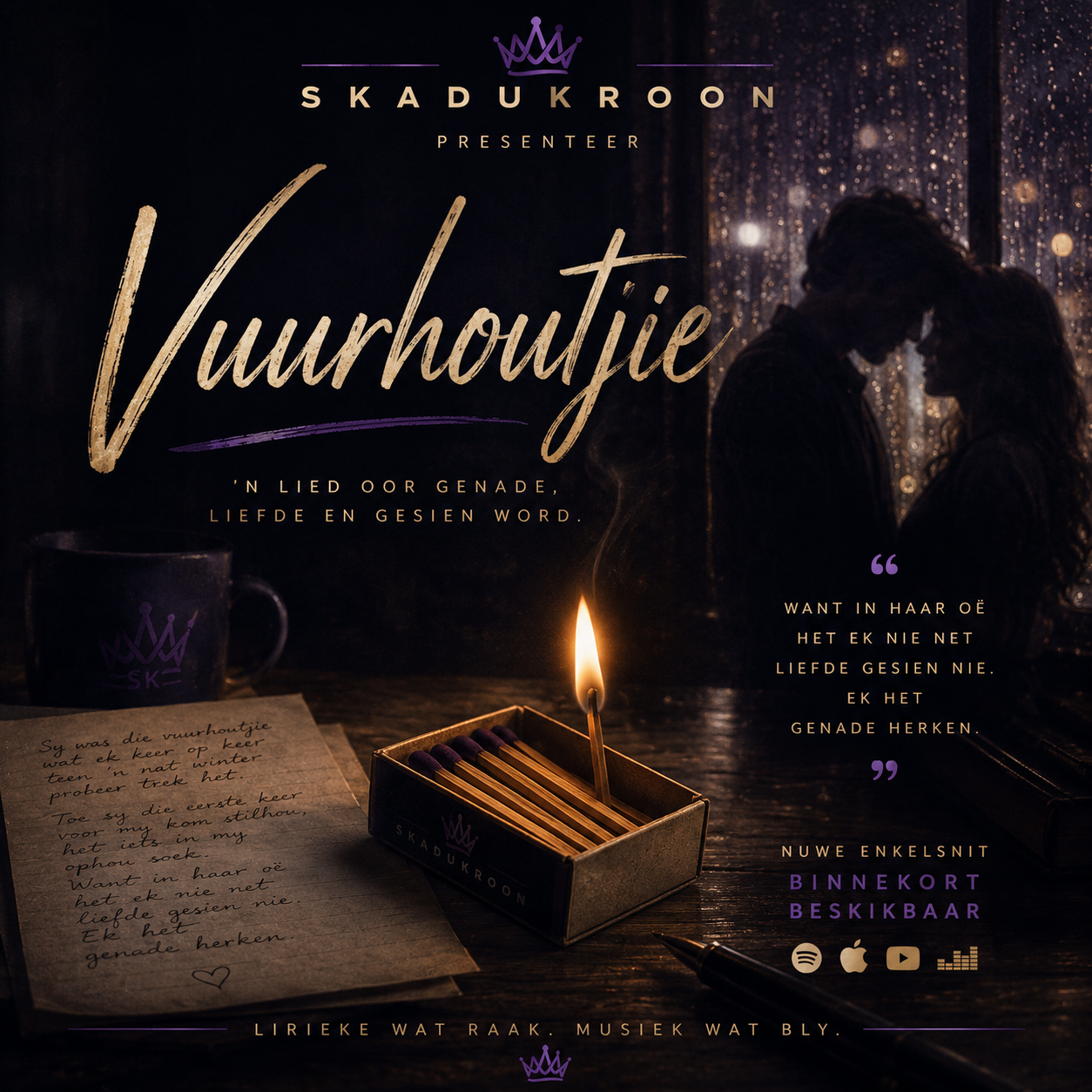 SkaduKroon Vuurhoutjie kunswerk